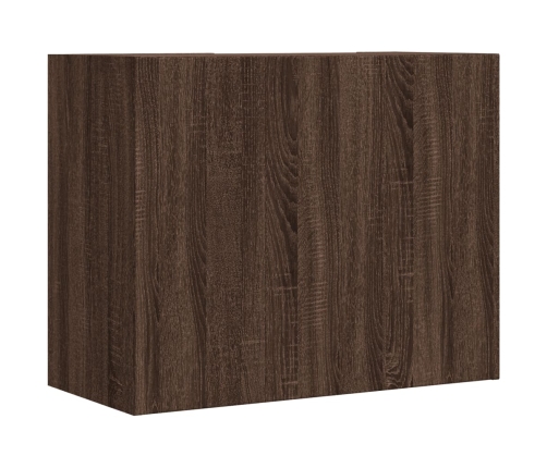 Armario de pared madera de ingeniería marrón roble 75x35x60 cm