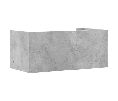 Estante pared madera ingeniería gris hormigón 70,5x35x30,5 cm