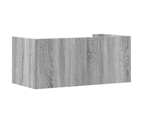 Estante de pared madera ingeniería gris Sonoma 70,5x35x30,5 cm