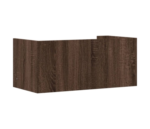 vidaXL Estante de pared madera ingeniería marrón roble 70,5x35x30,5 cm