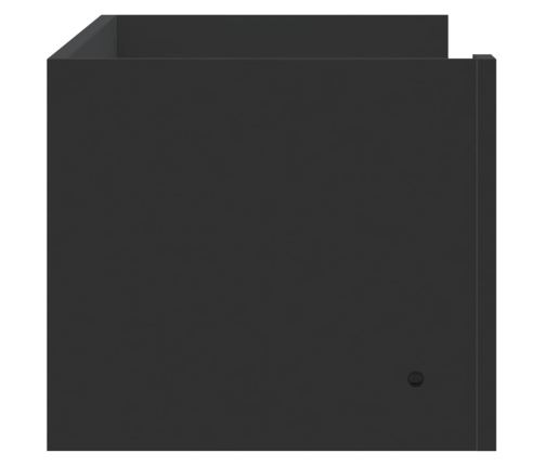 Estante de pared madera de ingeniería negro 100x35x30,5 cm