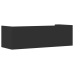 Estante de pared madera de ingeniería negro 100x35x30,5 cm