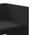 Estante de pared madera de ingeniería negro 100x35x30,5 cm