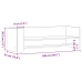 Estante de pared madera de ingeniería negro 100x35x30,5 cm