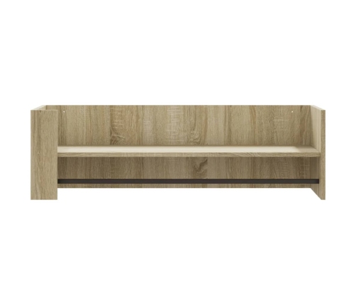 Estante de pared madera ingeniería roble Sonoma 100x35x30,5 cm