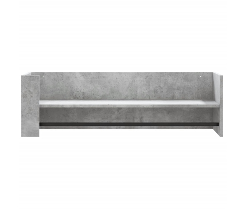 Estante de pared madera ingeniería gris hormigón 100x35x30,5 cm