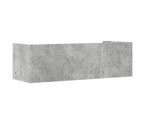 Estante de pared madera ingeniería gris hormigón 100x35x30,5 cm