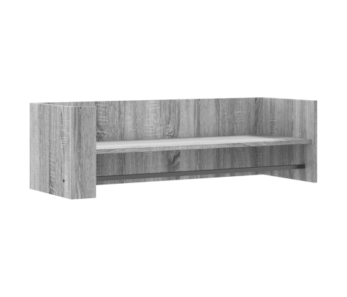 Estante de pared madera ingeniería gris Sonoma 100x35x30,5 cm