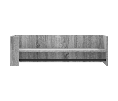 Estante de pared madera ingeniería gris Sonoma 100x35x30,5 cm