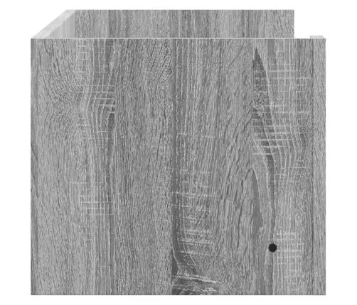 Estante de pared madera ingeniería gris Sonoma 100x35x30,5 cm