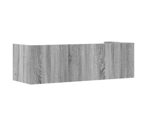 Estante de pared madera ingeniería gris Sonoma 100x35x30,5 cm