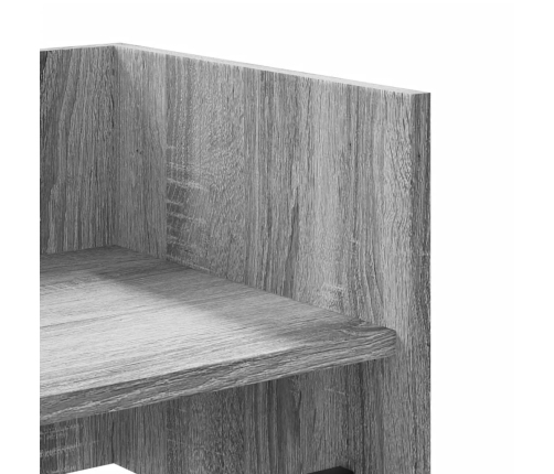 Estante de pared madera ingeniería gris Sonoma 100x35x30,5 cm