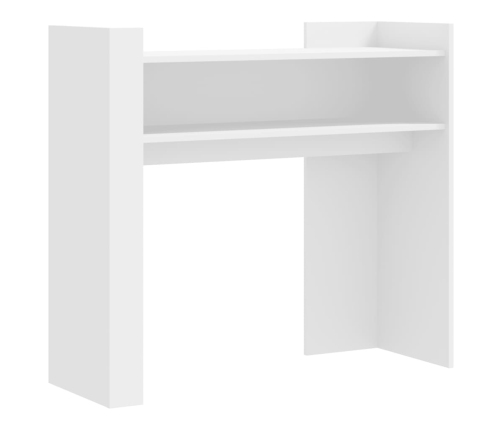 Mesa consola de madera de ingeniería blanca 100x35x90 cm