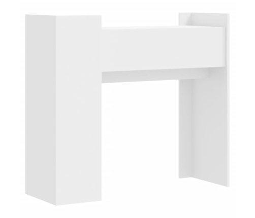 Mesa consola de madera de ingeniería blanca 100x35x90 cm