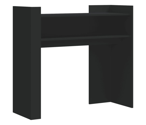 Mesa consola de madera de ingeniería negra 100x35x90 cm