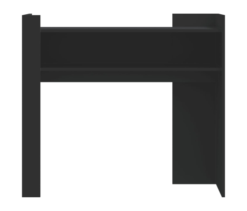 Mesa consola de madera de ingeniería negra 100x35x90 cm