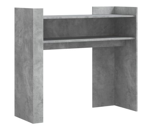 Mesa consola de madera de ingeniería gris hormigón 100x35x90 cm