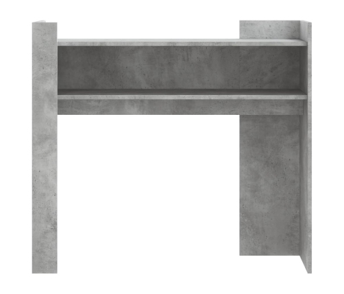 Mesa consola de madera de ingeniería gris hormigón 100x35x90 cm