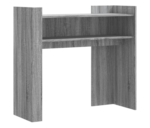 Mesa consola de madera de ingeniería gris Sonoma 100x35x90 cm