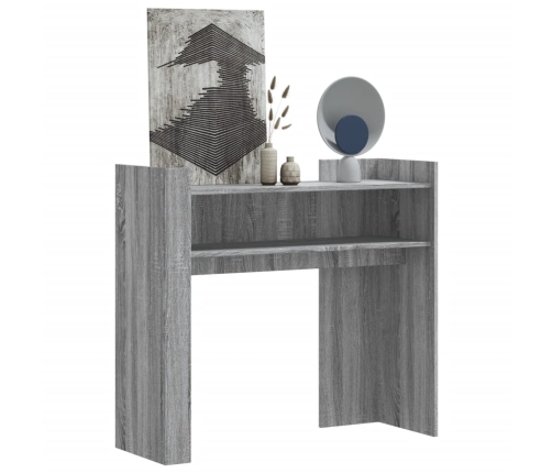 Mesa consola de madera de ingeniería gris Sonoma 100x35x90 cm