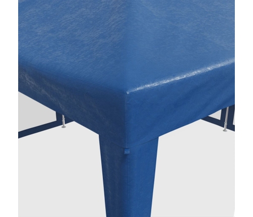 Carpa para fiestas con 8 paredes de malla HDPE azul 4x4 m