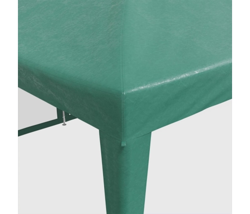 Carpa para fiestas con 12 paredes de malla HDPE verde 8x4 m