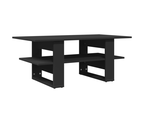 Mesa de centro madera de ingeniería negra 102x55x42 cm