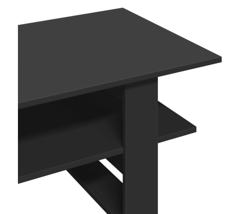 Mesa de centro madera de ingeniería negra 102x55x42 cm