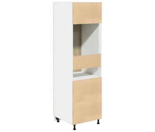 Mueble frigorífico madera ingeniería roble Sonoma 60x57x207 cm