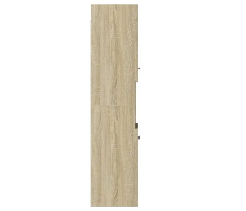 Armario de baño madera ingeniería roble Sonoma 30x30x130 cm