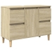 Armario de lavabo madera contrachapada roble Sonoma 80x33x60 cm