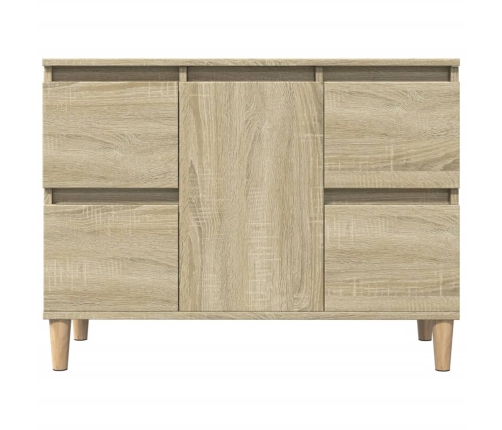 Armario de lavabo madera contrachapada roble Sonoma 80x33x60 cm