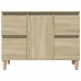 Armario de lavabo madera contrachapada roble Sonoma 80x33x60 cm