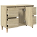 Armario de lavabo madera contrachapada roble Sonoma 80x33x60 cm