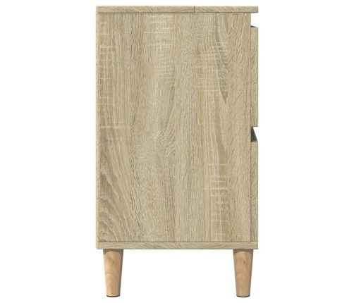 Armario de lavabo madera contrachapada roble Sonoma 80x33x60 cm