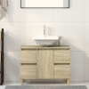 Armario de lavabo madera contrachapada roble Sonoma 80x33x60 cm