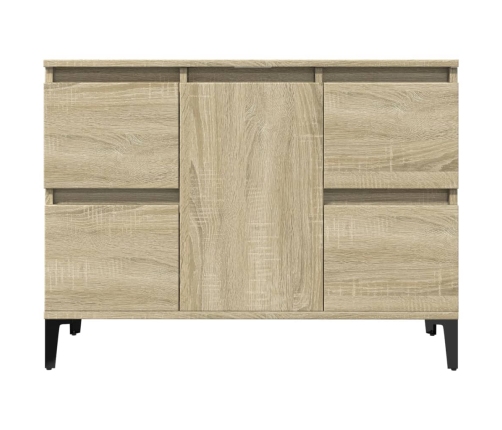 Armario de lavabo madera contrachapada roble Sonoma 80x33x60 cm