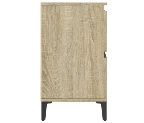 Armario de lavabo madera contrachapada roble Sonoma 80x33x60 cm