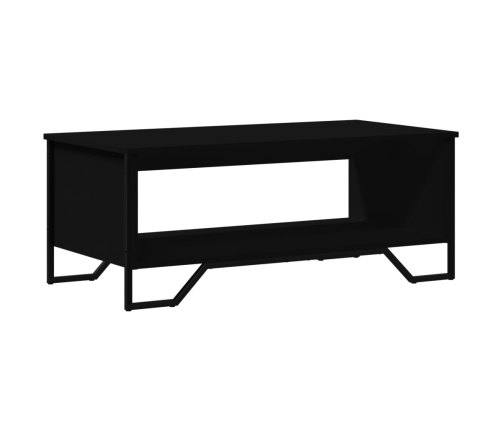 Mesa de centro madera de ingeniería negro 100x51x40 cm