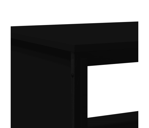 Mesa de centro madera de ingeniería negro 100x51x40 cm