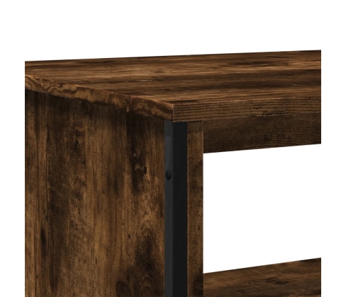 Mesa de centro madera contrachapada roble ahumado 75x51x40 cm