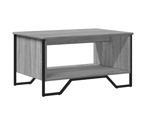 Mesa de centro madera contrachapada gris Sonoma 75x51x40 cm