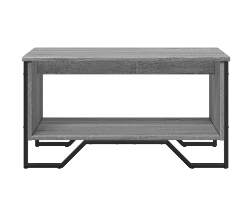 Mesa de centro madera contrachapada gris Sonoma 75x51x40 cm