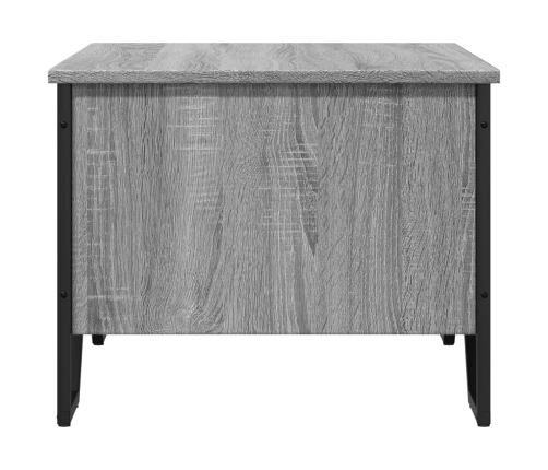 Mesa de centro madera contrachapada gris Sonoma 75x51x40 cm