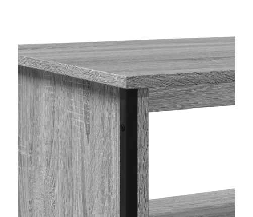 Mesa de centro madera contrachapada gris Sonoma 75x51x40 cm