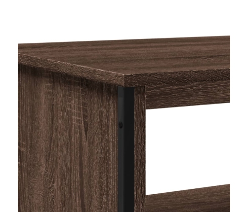 Mesa de centro madera de ingeniería marrón roble 75x51x40 cm