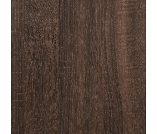 Mesa de centro madera de ingeniería marrón roble 75x51x40 cm