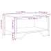 Mesa de centro madera de ingeniería marrón roble 75x51x40 cm