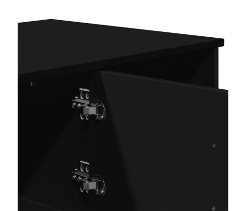 Mesa de centro madera de ingeniería negro 100x51x40 cm