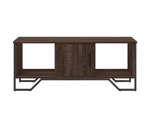 Mesa de centro madera de ingeniería roble marrón 100x51x40 cm